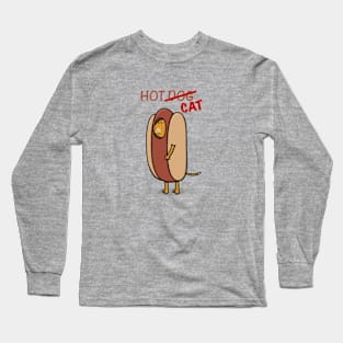 Hot Dog Cat Long Sleeve T-Shirt